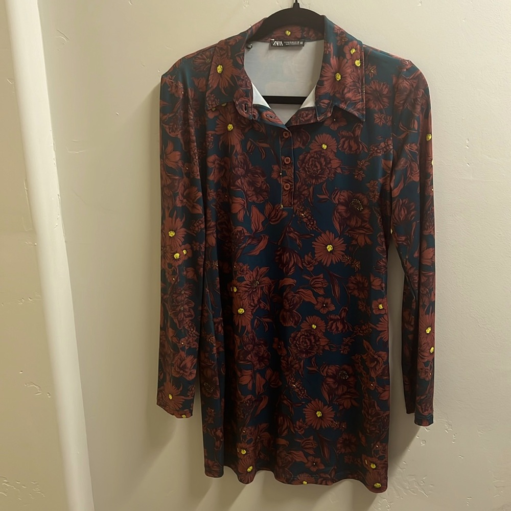 Zara size medium long sleeve mini dress